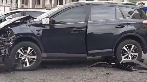 Así quedó la camioneta del colombiano Jorman Campuzano. / TV