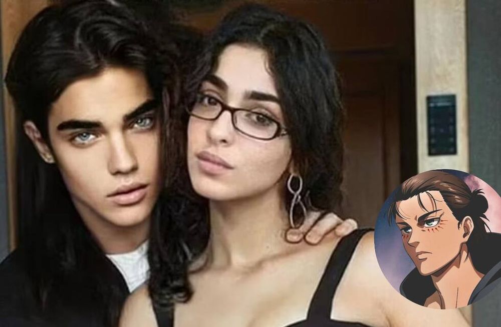 Rosanna Ramos y Eren Kartal, el joven creado con Inteligencia Artificial inspirado en Eren Jaeger de Attack on Titan. Foto: Redes / Rosanna Ramos