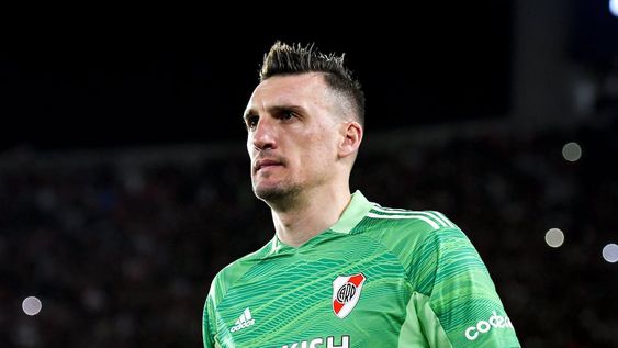 Franco Armani se transforma en el futbolista con más partidos en la historia de River en la Libertadores. Alcanza los 70 cotejos e iguala a Leonardo Astrada. Fue campeón del certamen en 2018. / Gentileza.