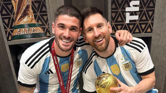 Emotivo mensaje de Rodrigo De Paul para su amigo y capitán Lionel Messi.