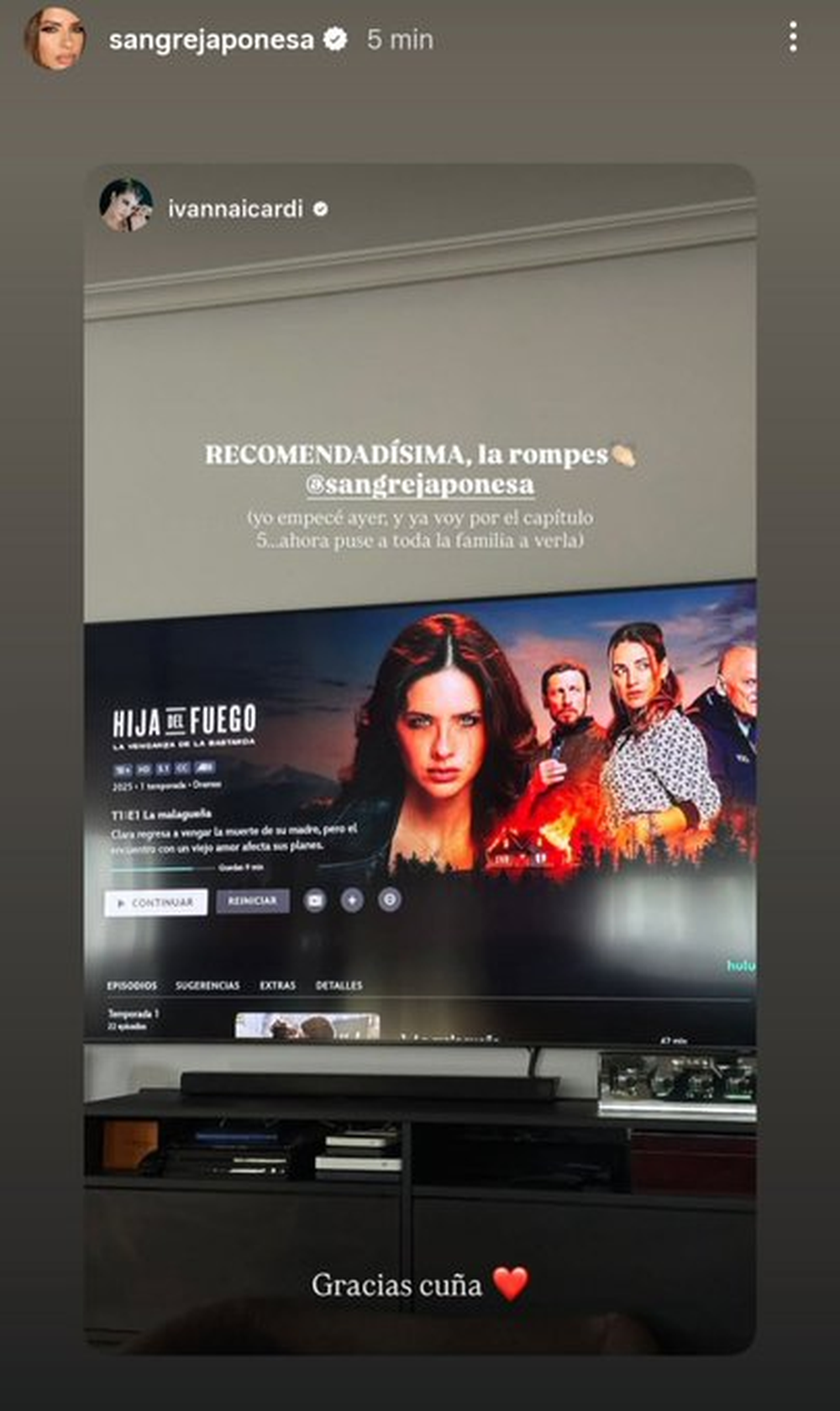 El respaldo de Ivana Icardi a su cu&ntilde;ada.