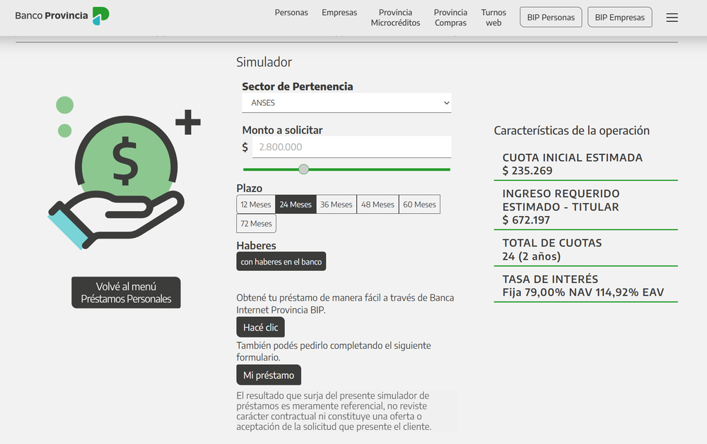 El simulador online permite saber si acced&eacute;s al cr&eacute;dito y calcular tu cuota en segundos.