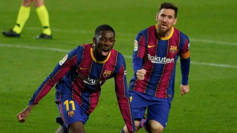 Dembelé le dio el gol del triunfo ante Valladolid.