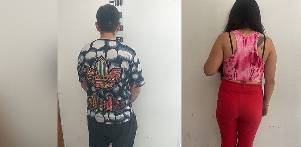 La pareja detenida en Malargüe. Gentileza Ministerio de Seguridad.&nbsp;