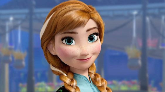 Anna de Frozen fue humanizada por la IA, que logró dos posibles apariencias.