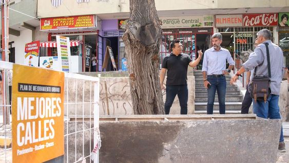 Avanzan las obras de reconstrucción de veredas en calle Pellegrini