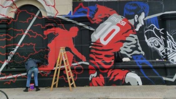 El mural dedicado a Leo Messi en su ciudad natal, Rosario. / gentileza