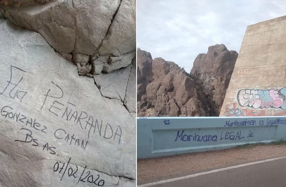 Indignación por una familia bonaerense que vandalizó un cerro en Valle Grande