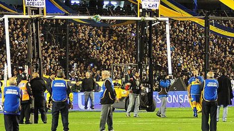 En su despedida, Palermo se llevó un arco de La Bombonera. / archivo