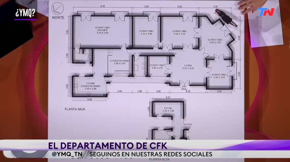Mapa mieszkania Cristiny Kirchner