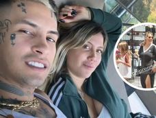 Las fotos del paseo familiar de Wanda Nara y L-Gante con sus hijas.
