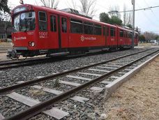 Licitarán obras del Metrotranvia, ramal desde Godoy Cruz hacia el departamento de Luján de Cuyo.Tramo de las vías en la zona de calles Belgrano y Francia  y estación Pellegrini de Godoy CruzFoto: José Gutierrez / Los Andes