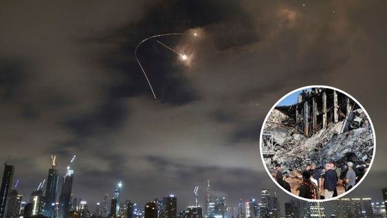 Misiles iraníes impactan zonas residenciales en Tel Aviv.