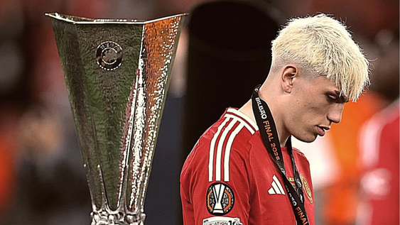 Alejandro Garnacho perdió en la final con el Manchester United
