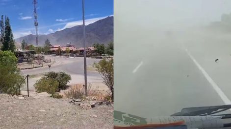 Zonda en Potrerillos y Valle de Uco (ruta 40) / Capturas de videos