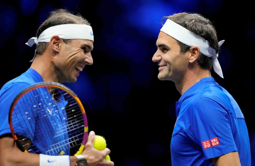 La despedida oficial de Roger Federer del tenis fue junto al español Rafael Nadal, con quien jugó el dobles en la Copa Laver. (AP)