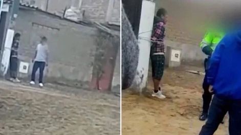 El padre de una nena acosada golpeó y ató a un poste de luz al agresor.