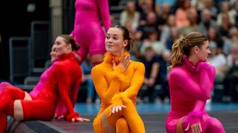 Exhibición de la delegación de gimnastas daneses