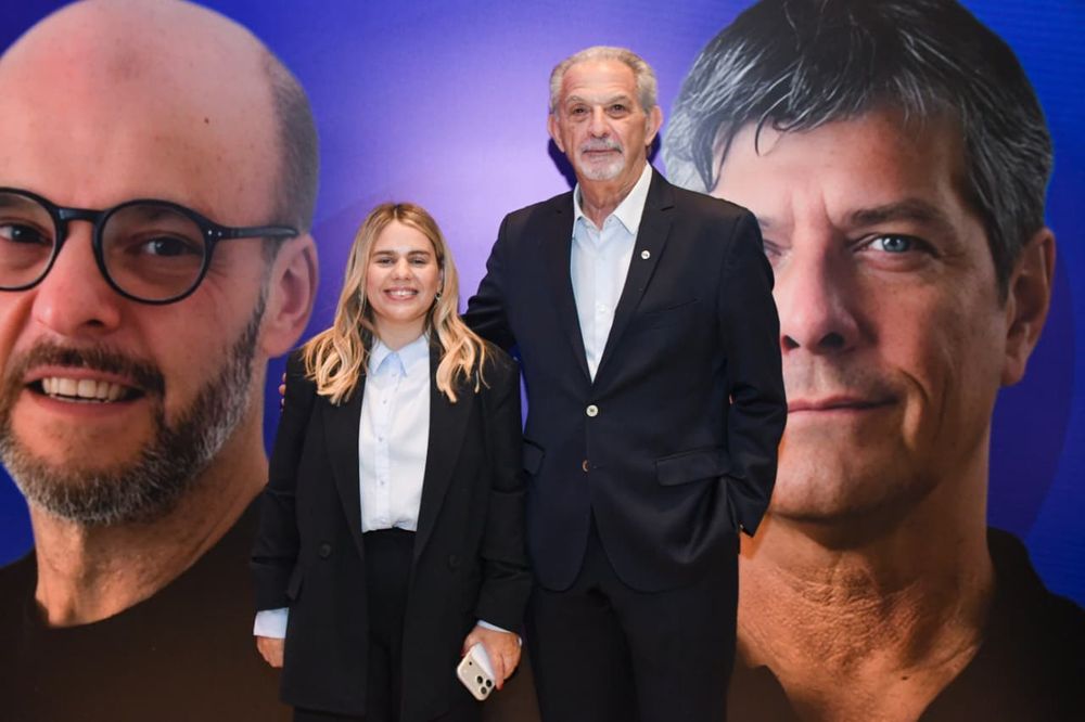 Georgina Riveros, presidenta de la Unión Industrial Joven de Mendoza, junto a Hugo Goransky, vicepresidente del Departamento Minero de la Unión Industrial Argentina, en el encuentro empresarial.