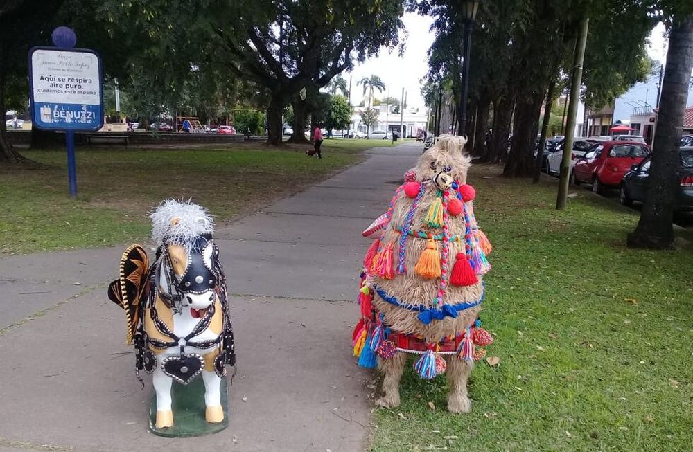 Hicieron una denuncia por maltrato animal en una plaza de Santa Fe y terminaron siendo animales de juguetes.