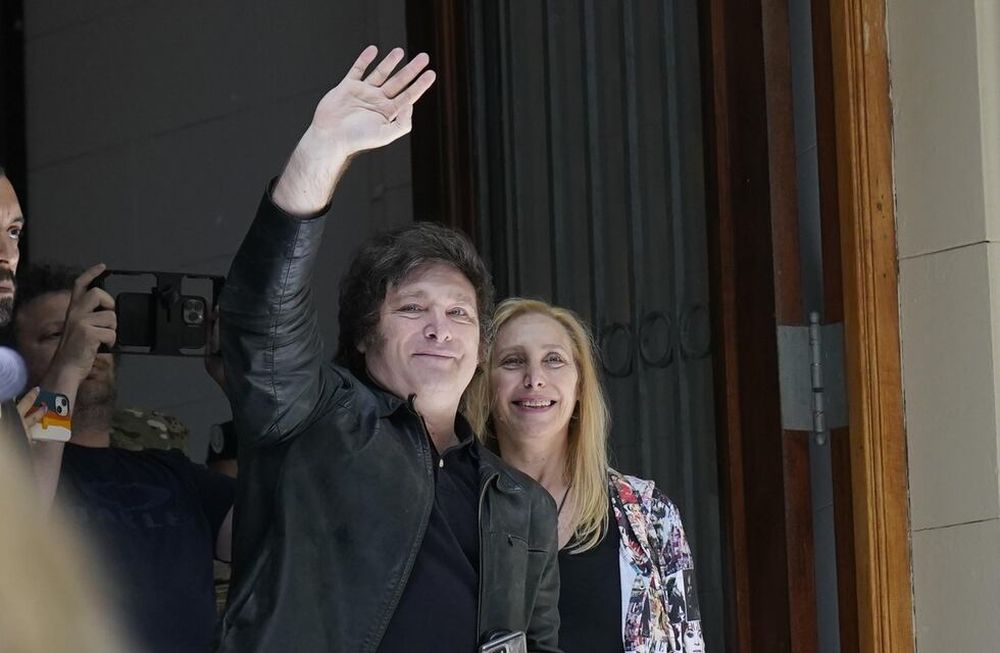 Milei, este domingo. (Clarín)