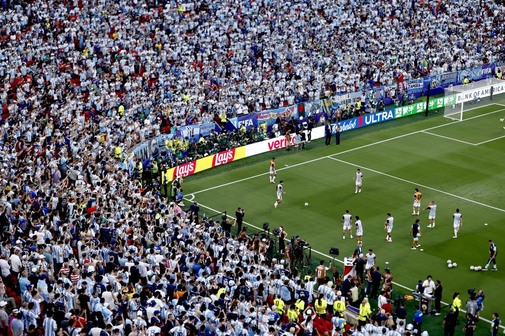 El color de los hinchas de la Selección Argentina ante Suiza