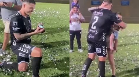 El capitán de Central Norte le propuso casamiento a su novia