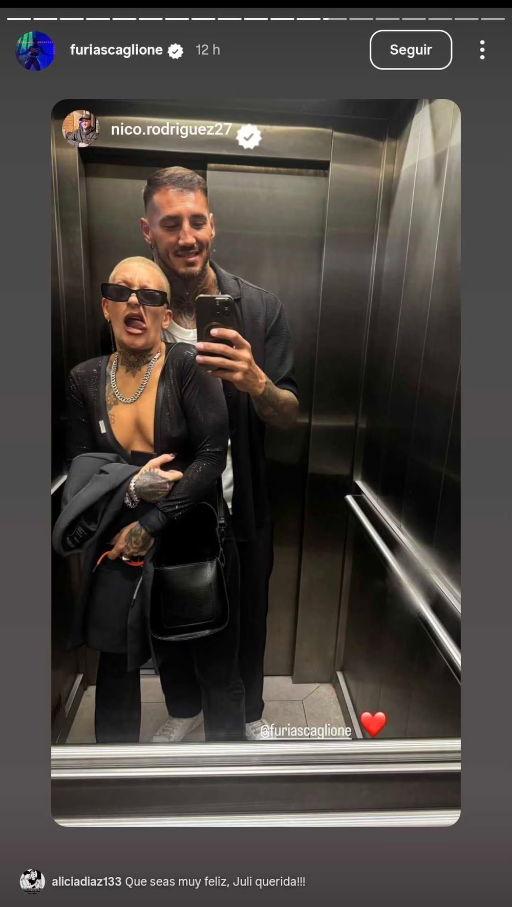 Furia Scaglione confirmó su nuevo romance con una foto en redes sociales.