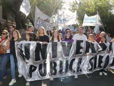 Marcha universitaria en Mendoza en defensa de la educación pública. Foto: Gentileza