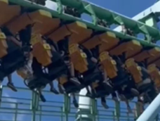 Dramática momento en la Costa: se rompió una montaña rusa. Dramática momento en la Costa: se rompió una montaña rusa.