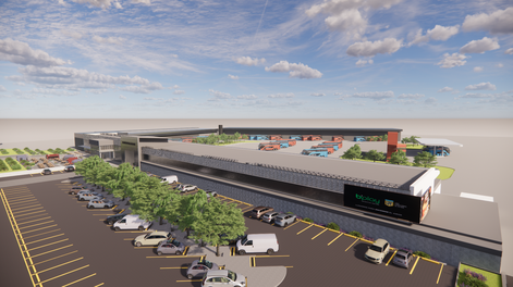 Imágenes renderizadas de la nueva Terminal de Omnibus de Mendoza.