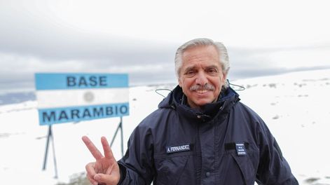 Los Andes | Alberto Fernández en la Antártida. / Foto: Federico López Claro
