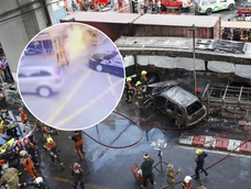 Impactante accidente en Bangkok: ocho muertos y 25 heridos tras el choque de un tren contra un micro.
