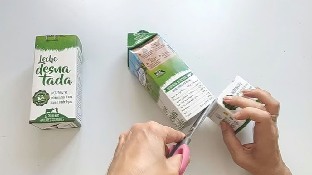 &nbsp;Convierta cartones de leche vacíos en organizadores, macetas y accesorios para el hogar.