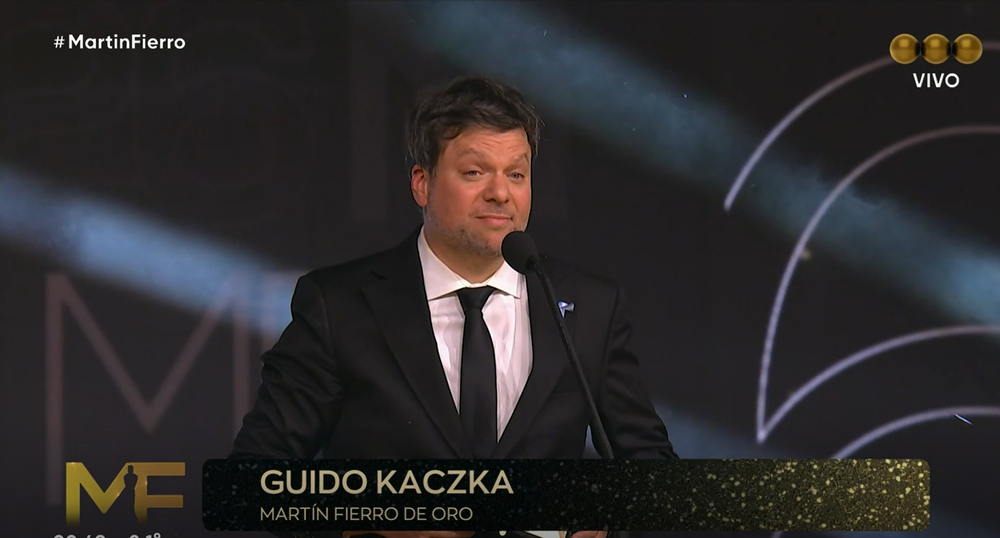 Guido Kazcka ganó el Martín Fierro de oro.