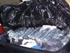 La valija con la carga de marihuana. Gentileza Gendarmería Nacional.&nbsp;