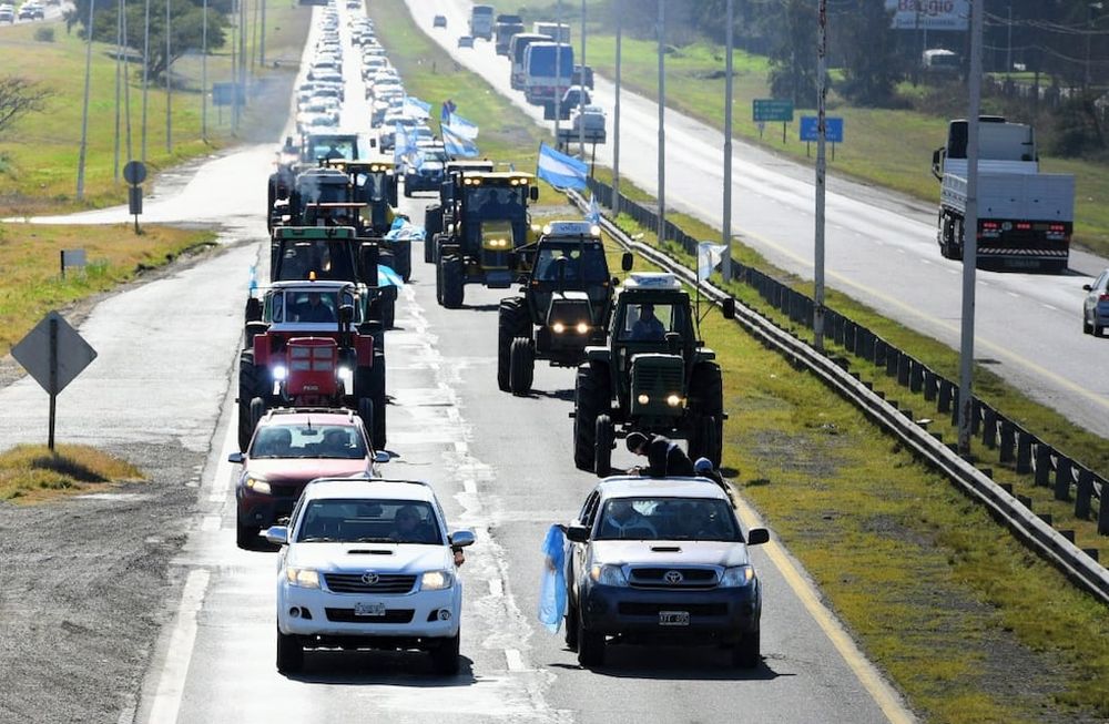 Protesta del campo en Gualeguaychú. (Clarín)