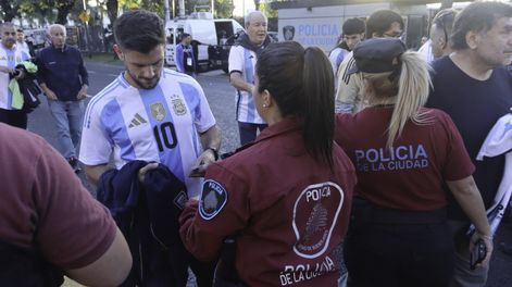 Operativo en el estadio Monumental.