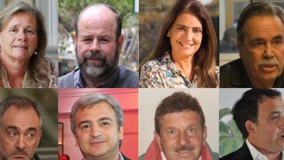 Aliados. Ortiz (bodegas Argentinas), Garcés ( Viñateros de San Juan), Lizana (Aproem), Ramos (Viñateros independientes), Martín (Cámara vitivinícola), Pulenta (Bodegueros de San Juan), Lovaglio (Valle Calchaquí) y Palau (Viñateros y Bodegueros del Este).