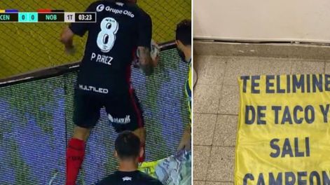Pablo Pérez, enfurecido con un drone. / gentileza