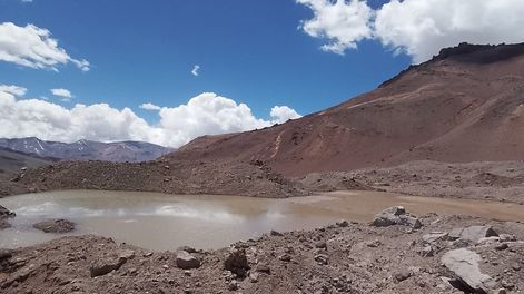 Los Andes | Evacuaron a 14 andinistas que estaban varados en el Aconcagua y luego de la formación de nuevas lagunas. Foto: Subsecretaría de Ambiente de Mendoza