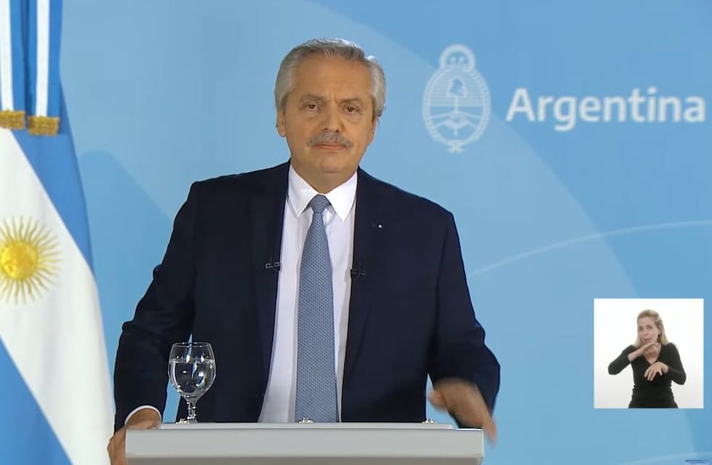 Cadena nacional del presidente Alberto Fernández