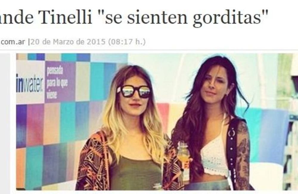 Candelaria Tinelli le contestó por Twitter a una revista que dice que se siente gordita