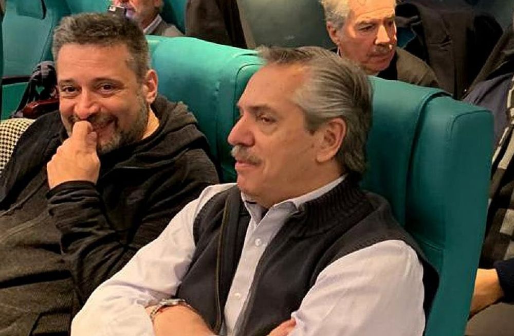 Víctor Santa María junto a Alberto Fernández en una foto de archivo