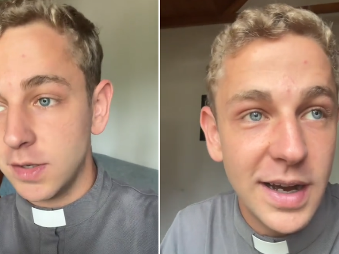 Es sacerdote, explicó la importancia del celibato, pero los comentarios sobre su look lo hicieron viral
