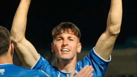 Los Andes | Tadeo Allende convirtió el primer gol del Tomba. / Gentileza.