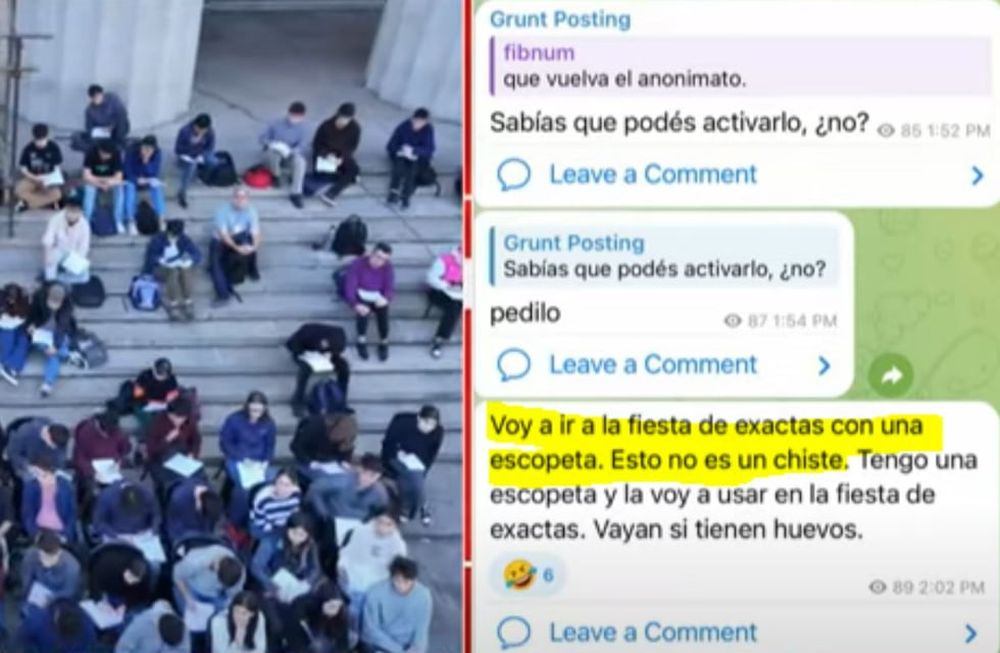 Estudiante libertario amenazó a alumnos de la UBA