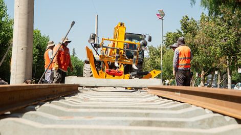 Obras de ampliación en el Metrotranvía.&nbsp;