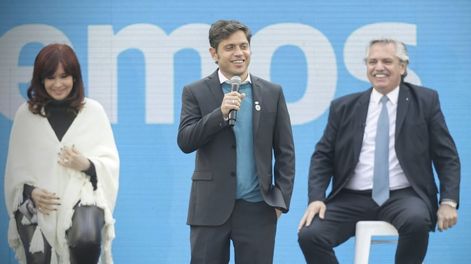 Cristina Fernandez de Kirchner, Axel Kicillof y Alberto Fernández