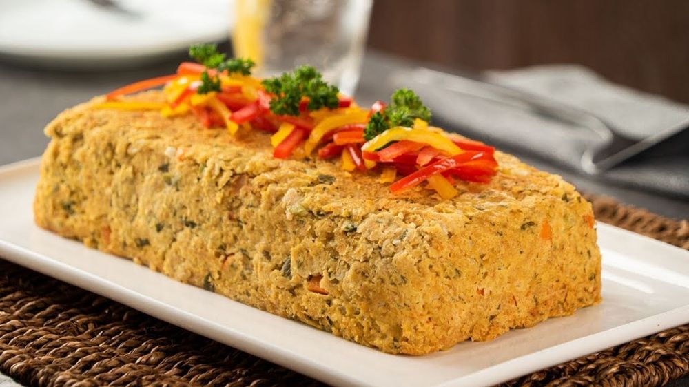 Almuerzo o cena rápida y saludable cómo hacer un budín de espinaca y pollo sin harina (2)